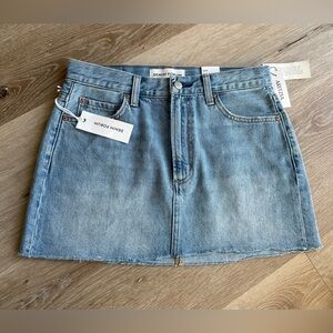 BNWT, Sold Out, Aritzia High Rise Denim Mini skirt, size 26 W.